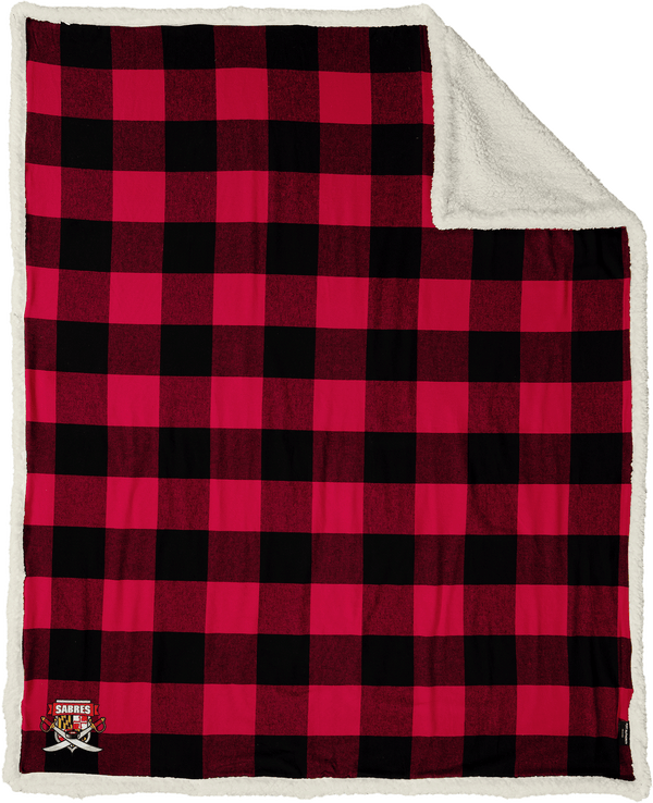 SOMD Sabres Flannel Sherpa Blanket