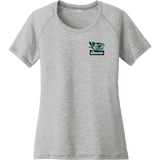 Boca Barracudas Ladies PosiCharge Tri-Blend Wicking Scoop Neck Raglan Tee