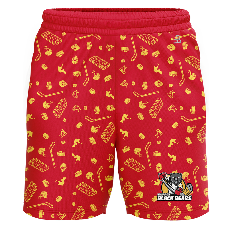 Dupage Black Bears Adult Sublimated Pattern Shorts
