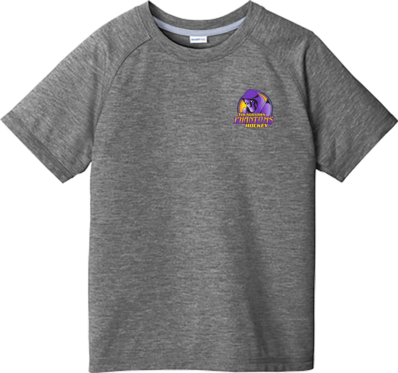 Youngstown Phantoms Youth PosiCharge  Tri-Blend Wicking Raglan Tee